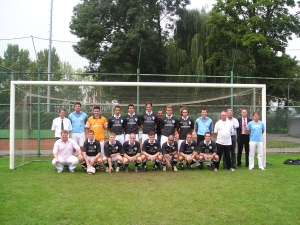 Concordia 1e elftal 2005, linksboven staat Paul Duinker